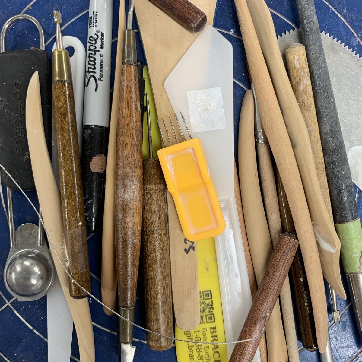 A photograph of art materials